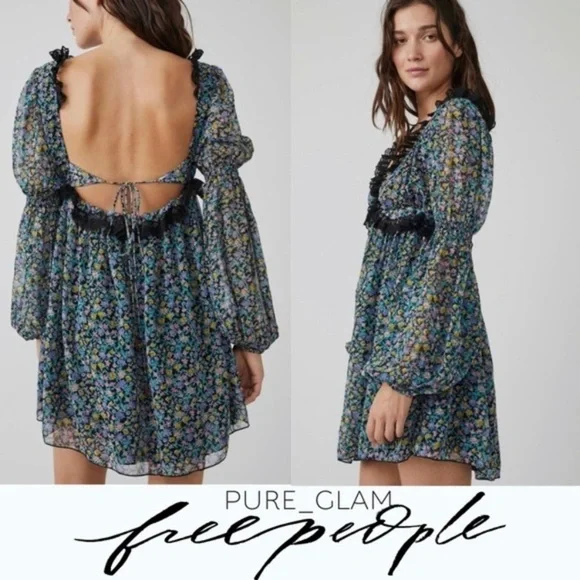 New Free People Pennie Mini Dress size L - Picture 9 of 17